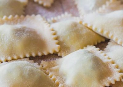 I nostri ravioli ripieni di ricotta siciliana